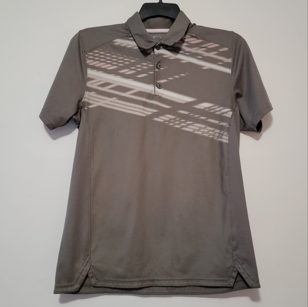Men's Oakley Gray Polo/Golf Shirt with Camo print, Size Small